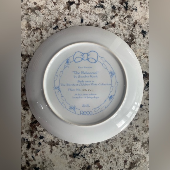 Sandra Kuck / Reco "The Rehearsal" Collector Plate 1988 Plate Number 4386 RVS - Picture 4 of 5